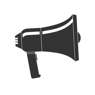 Loudspeaker or megaphone vector icon isolated on a light background. Stock Illustration