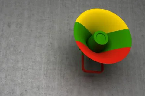 Loudspeaker painted flag of Lithuania Stock Illustration