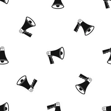 Loudspeaker pattern seamless black イラスト素材