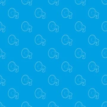 Loudspeaker pattern vector seamless blue イラスト素材
