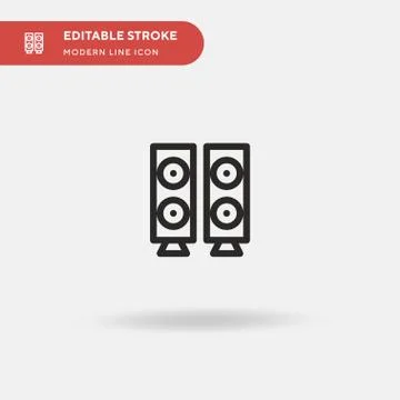 Loudspeaker Simple vector icon. Illustration symbol design template for web m Stock Illustration