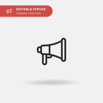 Loudspeaker Simple vector icon. Illustration symbol design template for web m Stock Illustration