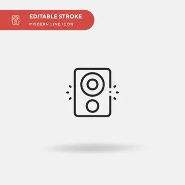 Loudspeaker Simple vector icon. Illustration symbol design template for web m Stock Illustration