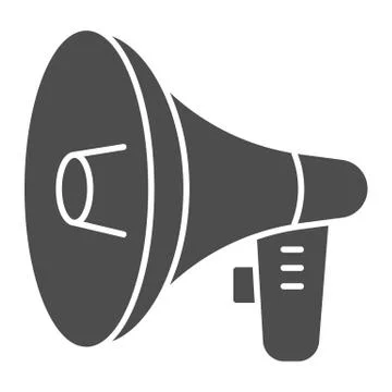 Loudspeaker solid icon, audio concept, megaphone sign on white background, Loud イラスト素材