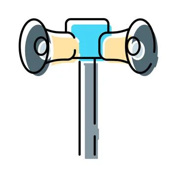 Loudspeaker system broadcasting urgent sound announcement Stock Illustration