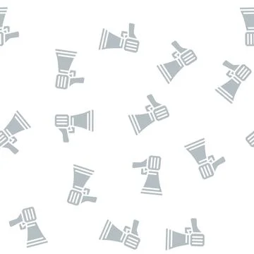 Loudspeaker tool glyph vector seamless pattern 스톡 일러스트