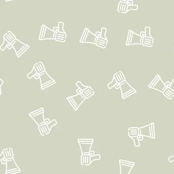 Loudspeaker tool line vector seamless pattern イラスト素材