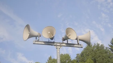 Loudspeaker Warning System 스톡 동영상 99254940