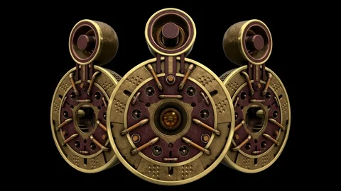 Loudspeakers animation. ALPHA MATTE. Stock Footage 93455408