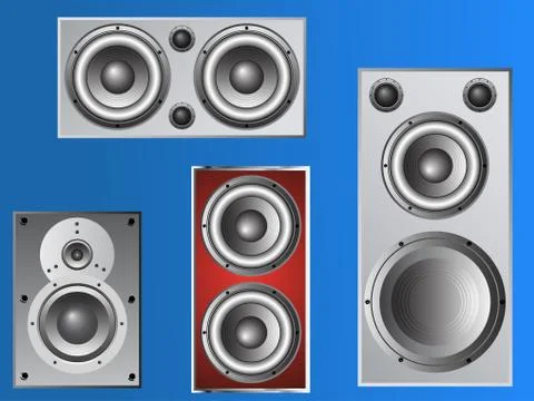 Loudspeakers Stock Illustration