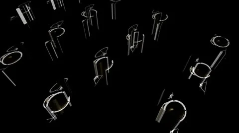 Loudspeakers Motion Mapping Stockbeeldmateriaal 24728360