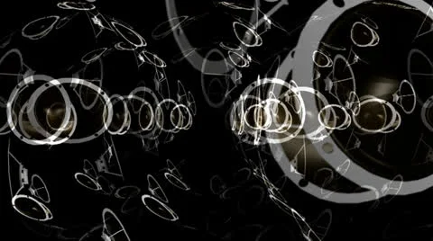 Loudspeakers Motion Mapping Stock Footage 24728381