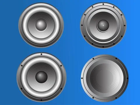 Loudspeakers in Vector Format Stock Illustration