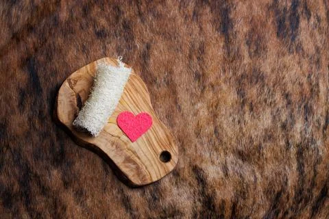 Loufa heart Stock Photos