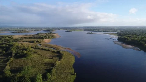 Lough Erne From The Sky 1 Stock Footage