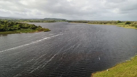Lough Erne From The Sky 2 Stock Footage
