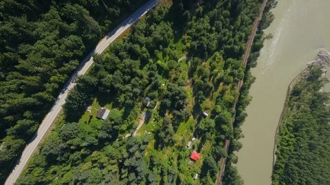 Lougheed Highway Fraser Valley Vertical Video BC Canada Stock Footage 128780656