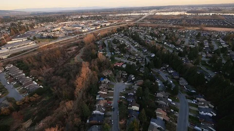 Lougheed Highway Pitt Meadows BC Stock Footage 128798764