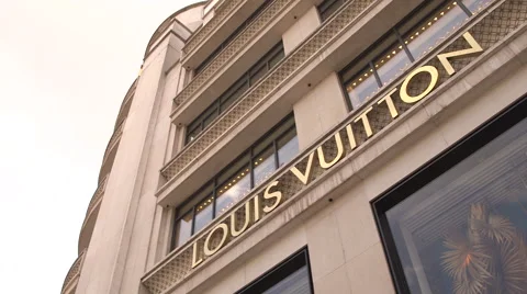 Louis Vuitton at Champs-Elysees Stock Footage 65874646