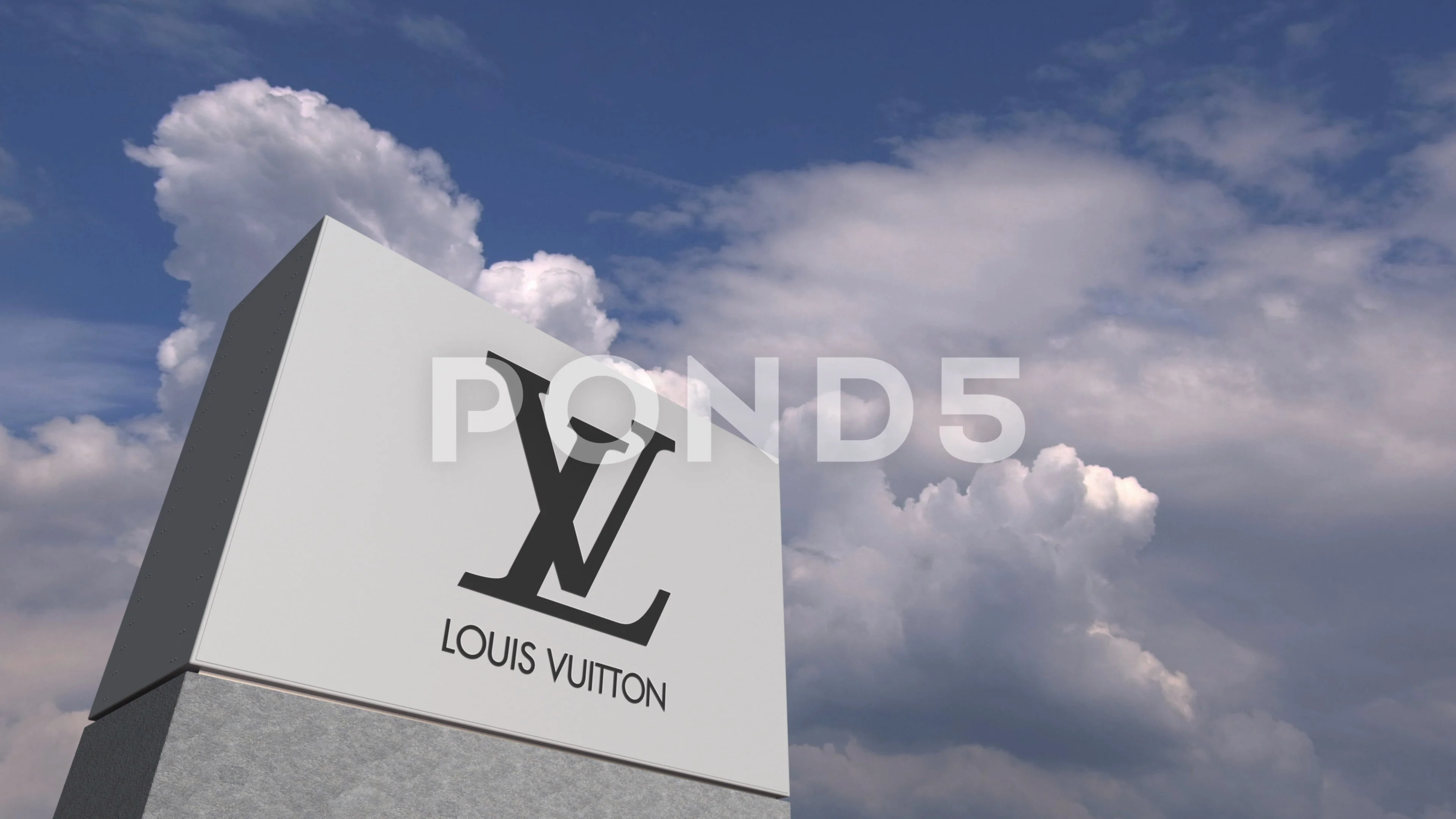 Louis Vuitton Logo in Green Screen