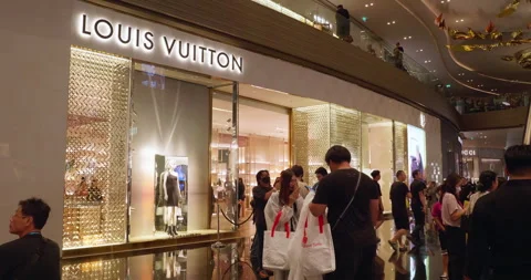 Louis Vuitton Clothing Brand Shop in Sia, Stock Video