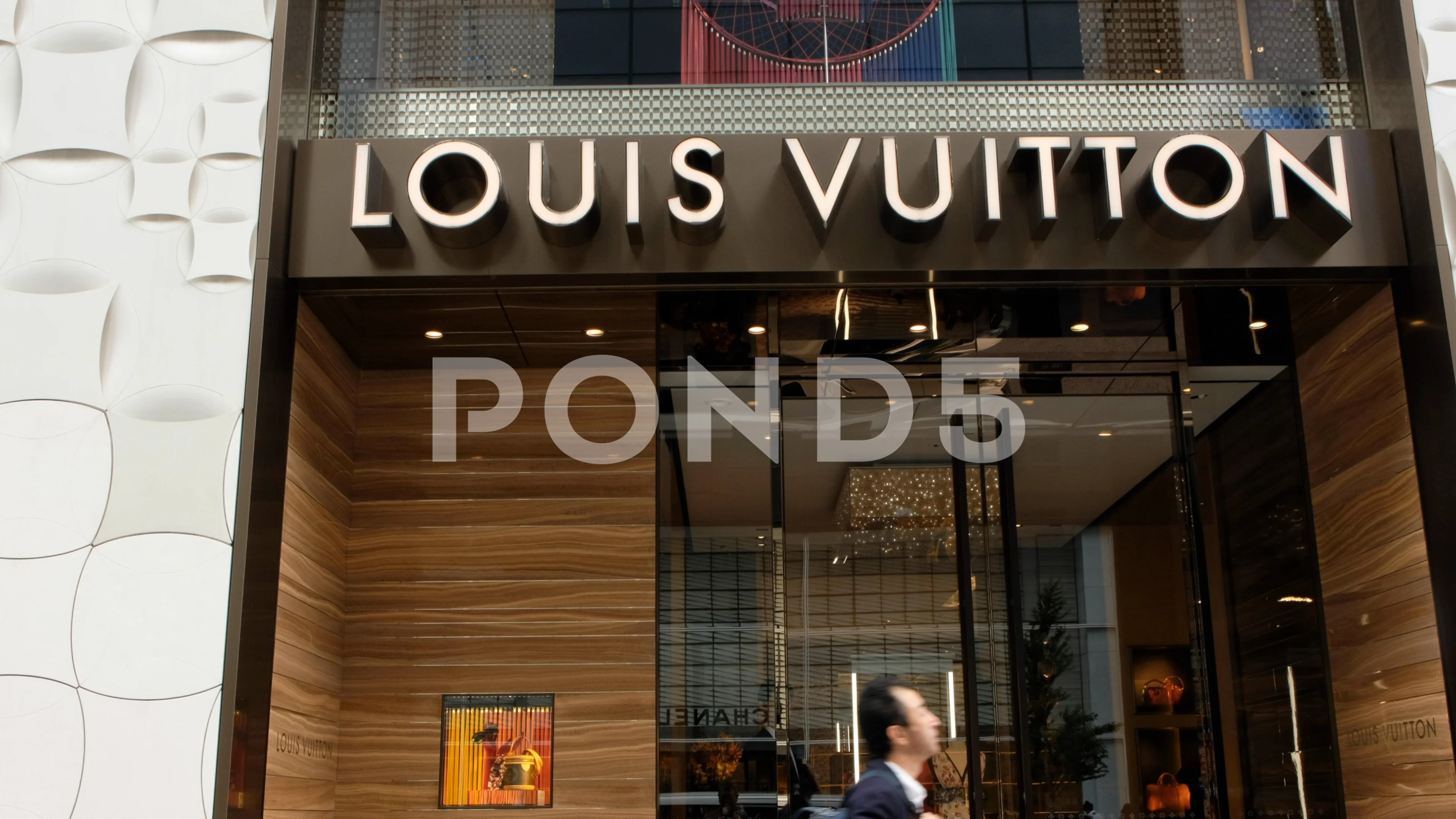 Louis Vuitton Store Ginza Street, Tokyo, Japan Editorial Stock