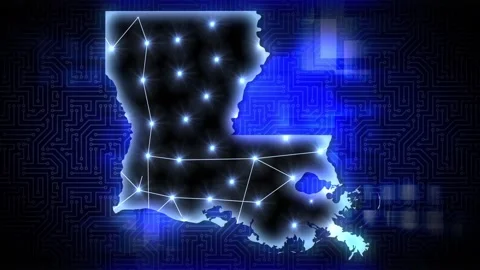 Louisiana AI Data Center Network Technology   動画素材 344566460
