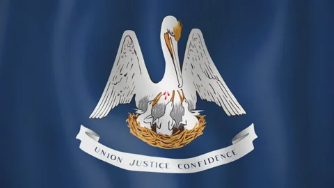 Louisiana animated flag. Seamless loop. 4K Stock-Footage 145387559