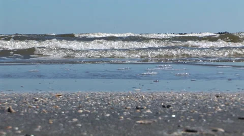 Louisiana Beach Waves Stock Footage 33130379