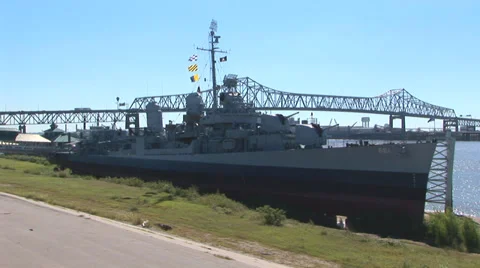 Louisiana Ship Stock Footage 33129064
