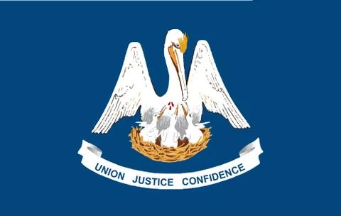 Louisiana state flag Stock Illustration