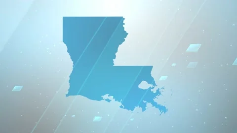 Louisiana State Map Background Stock Footage 197964165