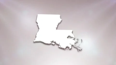 Louisiana State Map Intro Stock Footage 242010644
