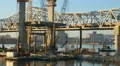 Louisville Downtown Bridge Construction From Jeffersonville 5 HD Footage