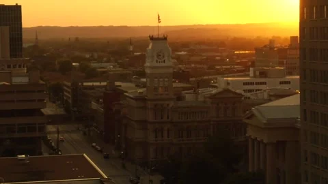 Louisville during sunset Stockbeeldmateriaal 159908811