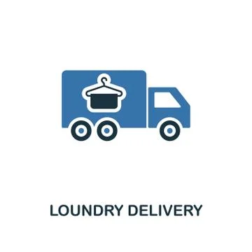 Loundry Delivery icon. Creative two colors design from cleaning icons collection Stock Illustration