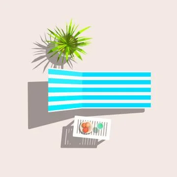 Lounge and plastic table Stock Illustration