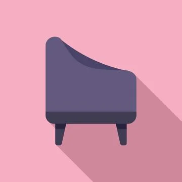 Lounge armchair icon flat vector. Interior furniture Stock Illustration
