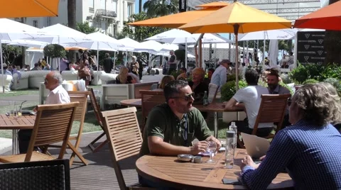 Lounge outdoor cafe Stock Footage 54643809