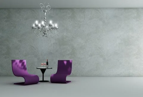 Lounge room interior Stock Illustration