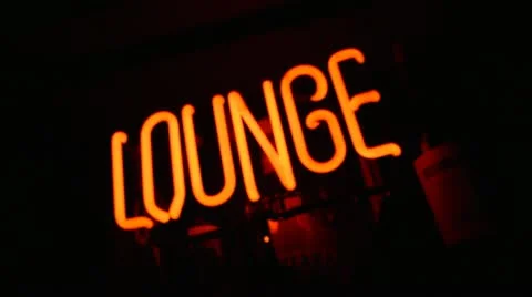 Lounge Sign Flickers Video stock 20541006