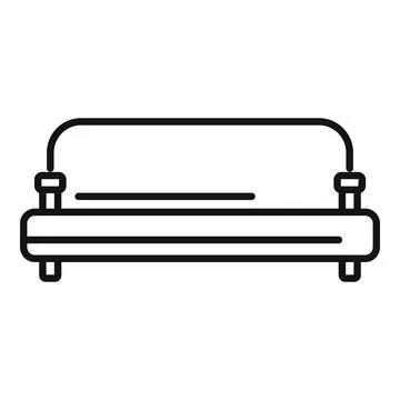 Lounge sofa icon outline vector. Room furniture Stock Illustration