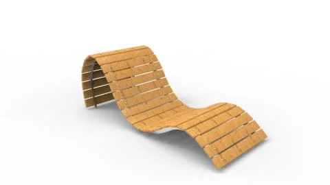 Lounge sunbed 3d renderingisolated in white background イラスト素材