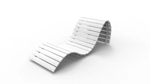 Lounge sunbed 3d renderingisolated in white background イラスト素材