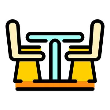 Lounge table icon vector flat Illustrazione stock