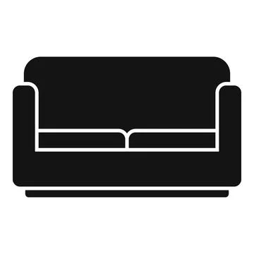 Lounge textile sofa icon simple vector. Interior furniture Stock Illustration