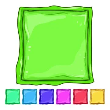 Lounge throw pillows cartoon vector graphic Stock Illustration