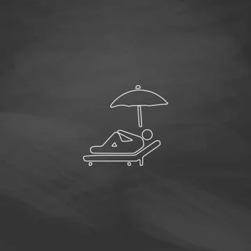 Lounger computer symbol Stock Illustration
