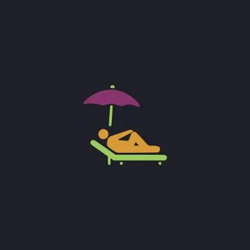 Lounger computer symbol Stock Illustration