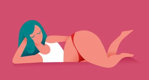 Lounging Stock Illustration